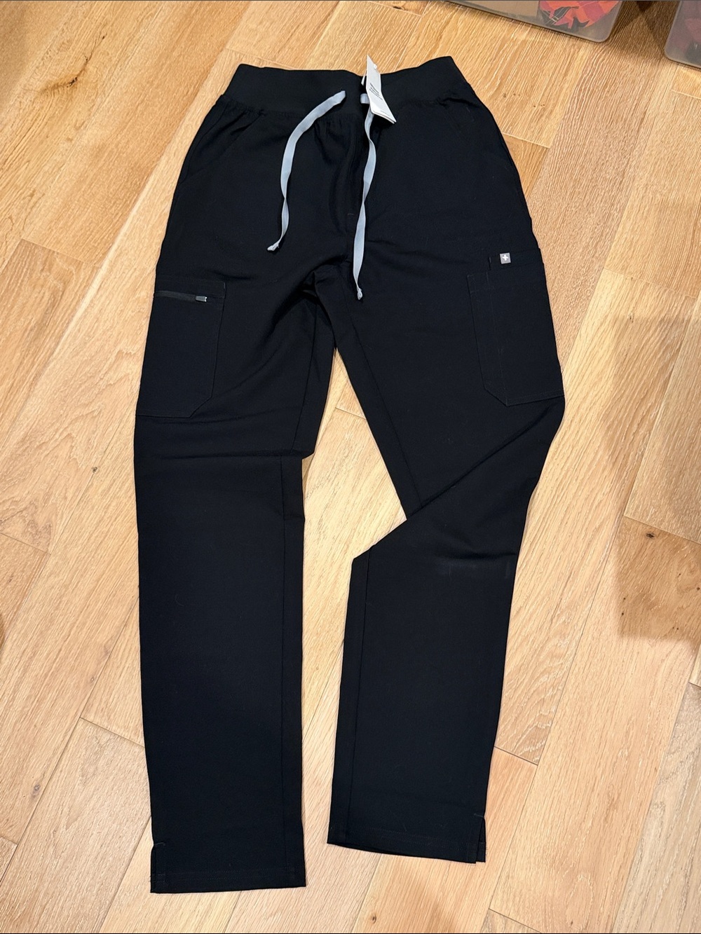 Figs Black Women's Drawstring scrub Pants small tall NWT